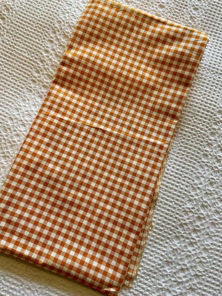 A piece of gorgeous ORANGE Check Furnishing Cotton Carousel 4