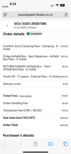 Soundsplash 2026 Festival Pass + camping Carousel 2