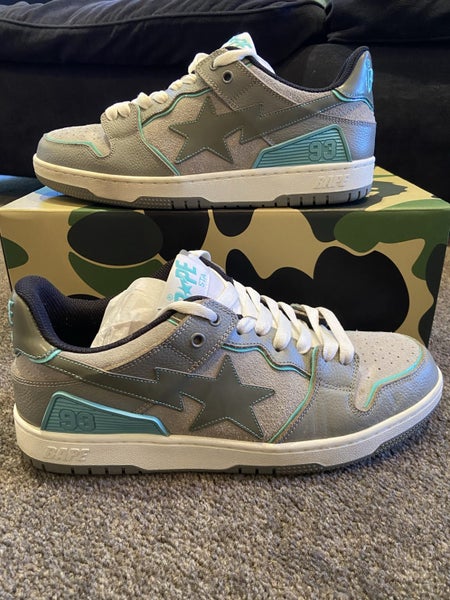Bape SK8 Sta Grey Turquoise (US9.5) Carousel 1