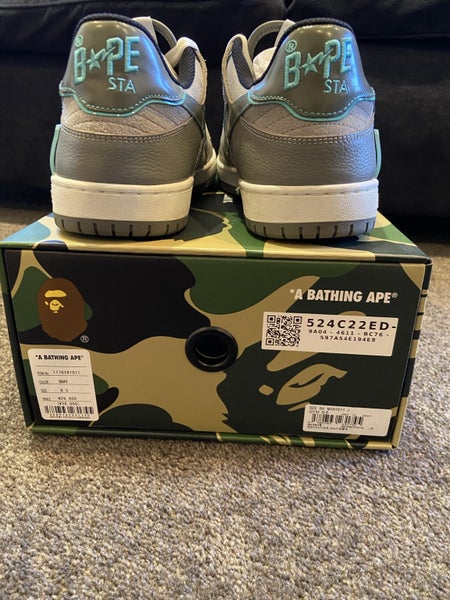 Bape SK8 Sta Grey Turquoise (US9.5) Carousel 2
