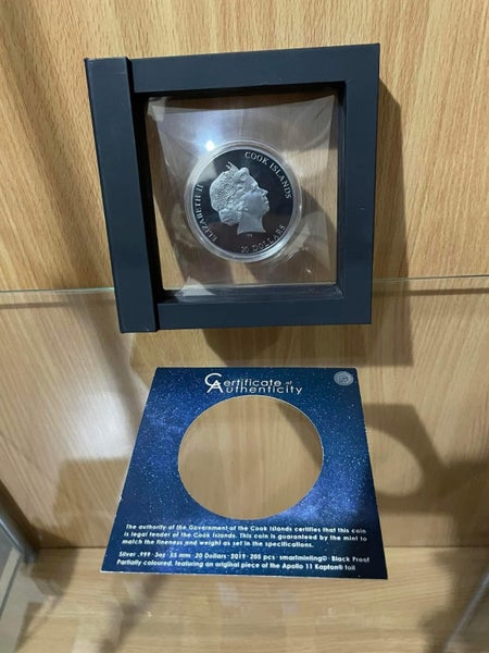 Moon Landing Apollo 11 50th Anniversary 3 Oz Silver Coin 20$ Cook Islands 2019 Carousel 2