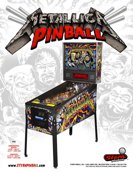 Metallica Pro Pinball (Stern, 2013) Flyer Carousel 1
