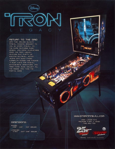 Tron Legacy (Stern, 2011) Flyer Carousel 1