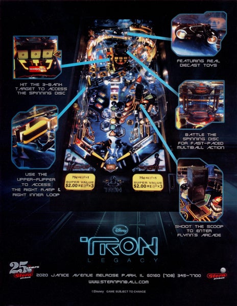 Tron Legacy (Stern, 2011) Flyer Carousel 2