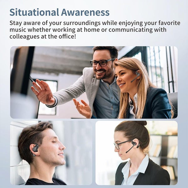 Open Ear Headphones with Boom Mic, Bluetooth 5.4 Wireless Headsets Carousel 7