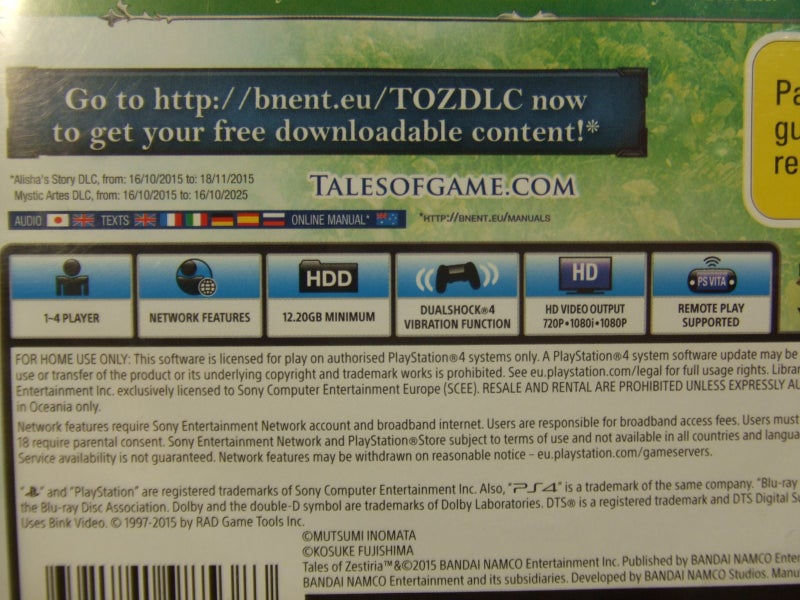 Tales of Zestiria - PS4 Game - Very Good Condition Carousel 4