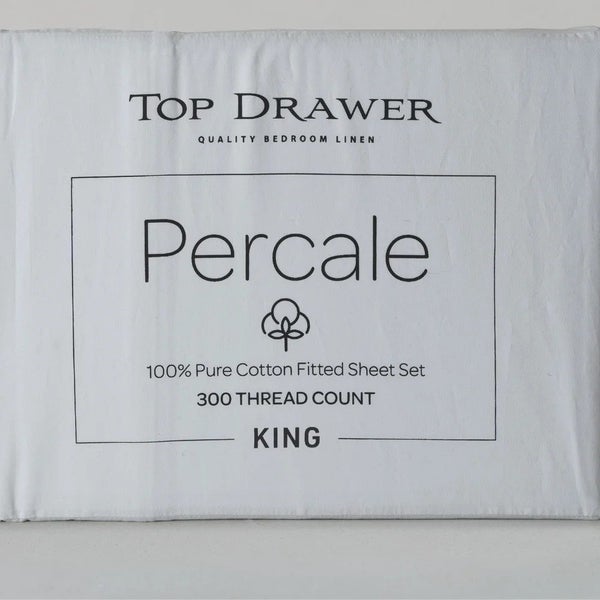 300TC Percale Sheet Set by Top Drawer Carousel 1