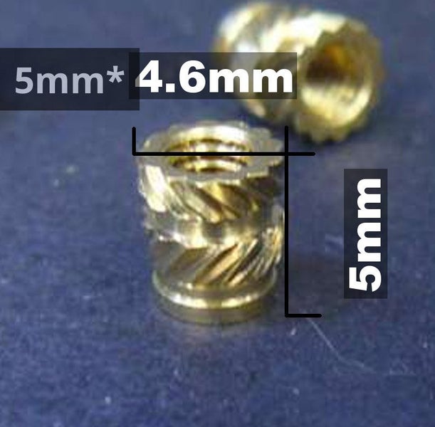 M3 (3mm) Thread Insert Nut Extra Grip Centering Heat Set 10 Inserts / Pack Carousel 8