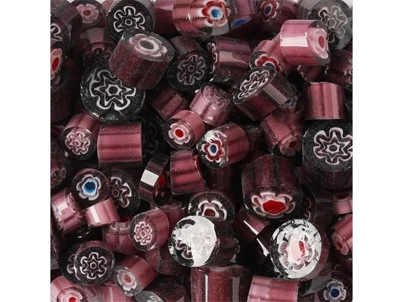 1.5oz/42g Colorful Millefiori Mosaic Tiles Glass Fusion Tile Thousand Flower Carousel 1