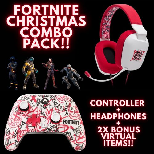 XBOX X|S Fortnite Wireless Controller & Fortnite Drift Headphones Combo Pack63654995054849110