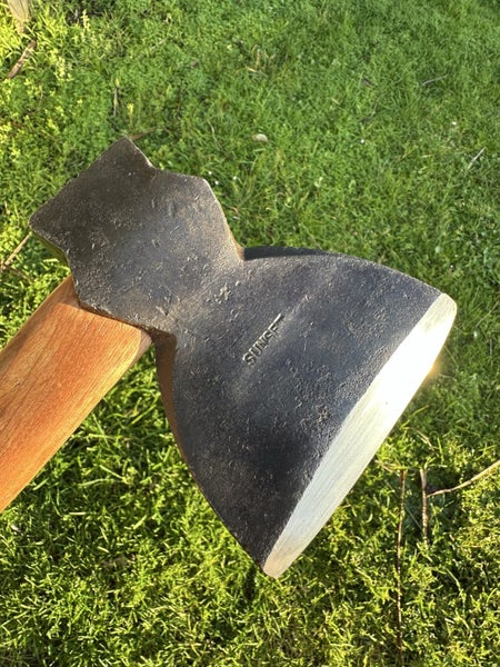 Rare vintage “SUNSET” stamped hewing axe (r/handed) Carousel 1