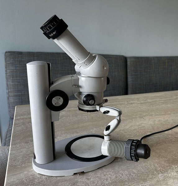 Carl Zeiss Stereo Microscope with Gooseneck Light Carousel 2