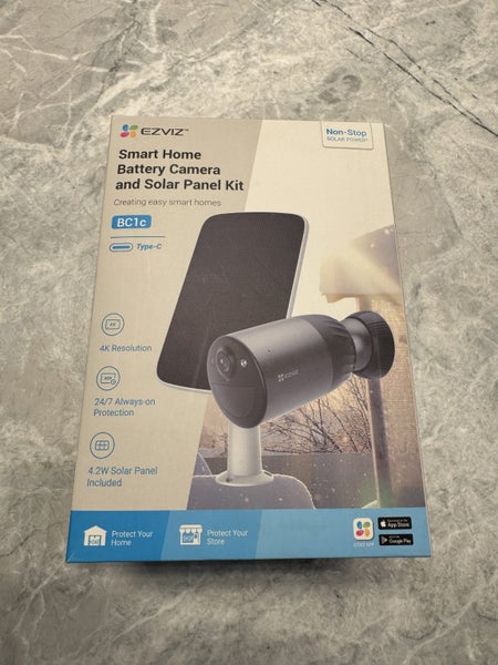 EZVIZ BC1C 8MP/4K Outdoor Wire-Free Battery Camera with Spotlight & Solar Panel Carousel 2