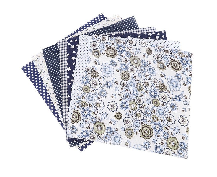 7pcs / set 100% Cotton Batiks Sewing Craft Cloth for DIY Wallet Cushion Cover Carousel 1