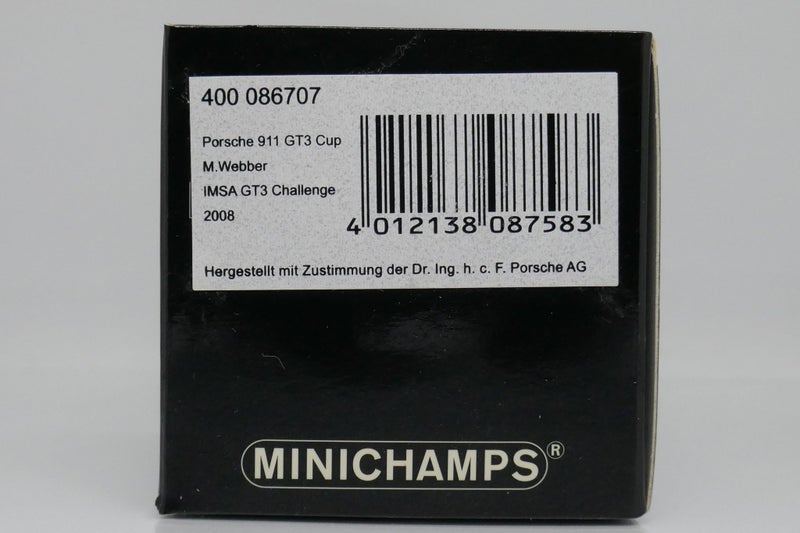 Minichamps 1/43 Porsche 911 GT3 Cup #07 Mark Webber IMSA GT3 Challenge 2008 Carousel 2