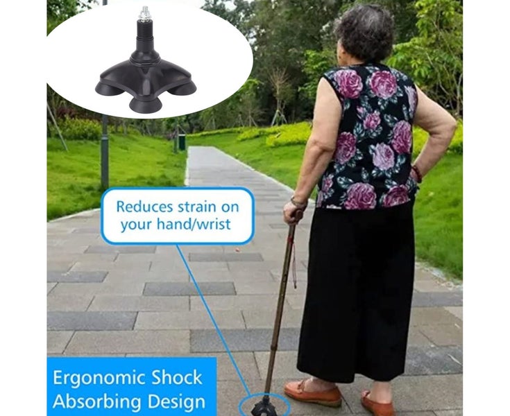 Crutch Tip Slip Proof Walking Cane Foot Tip Good Stability ABS Accessory for Carousel 5