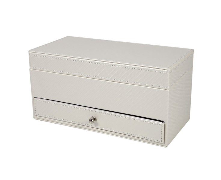 High Grade 4 Slot Leather Watch Storage Box Case With Drawer Jewelry Organize Carousel 1