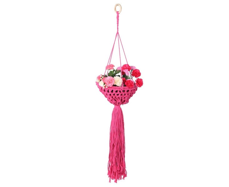 Beautiful Bohemian Tassel Plant Hanging Rope Basket for Garden Home Decoratio Carousel 2