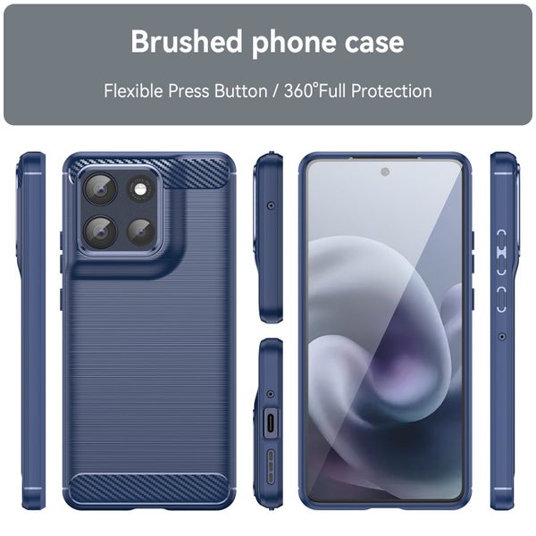 Motorola Moto G86 5G Carbon Fibre Brushed Case [Navy] Carousel 8