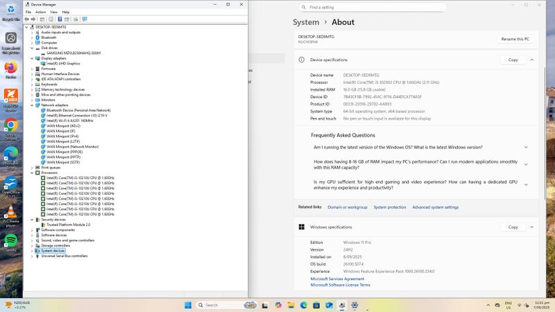 $1 Res Intel NUC 10th Gen Intel Core i5 16GB RAM 256GB SSD Wi-Fi 6 Win11 Pro64276005451267112
