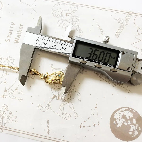 925 Sterling Silver Golden Cat With Star Necklace Cute Jewelry For Women Carousel 2