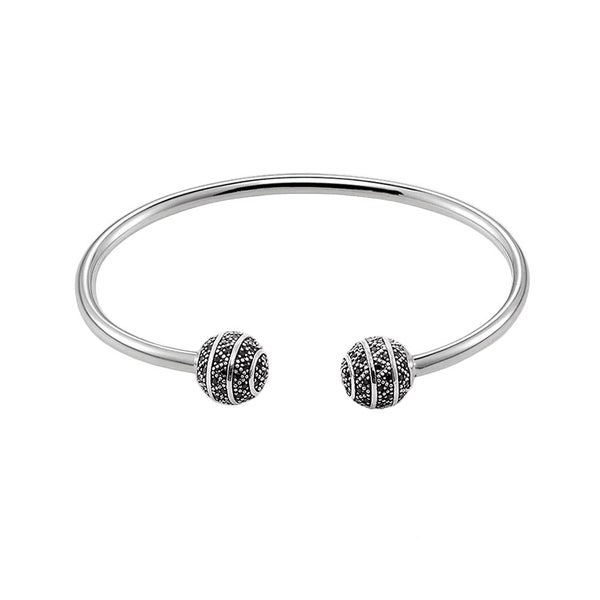 925 Sterling Silver Zig Zag Bracelet Bangle European Style For Women & Men Carousel 1