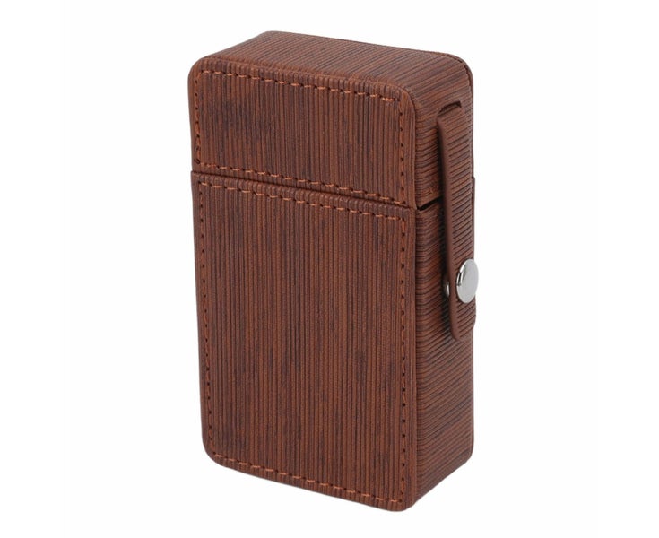 Cigarettes Box Holder PU Flap Design Portable Cigarettes Box Protective Case