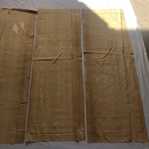 Vintage Japanse Silk Kimono Lining Panels Fabric Pieces X6 Carousel 1