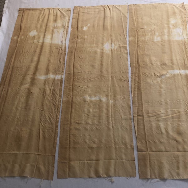 Vintage Japanse Silk Kimono Lining Panels Fabric Pieces X6 Carousel 2
