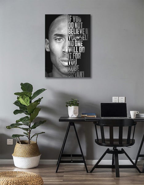 Framed $1 RESERVE 1 Panel Canvas Art Print - Kobe Bryan Carousel 3