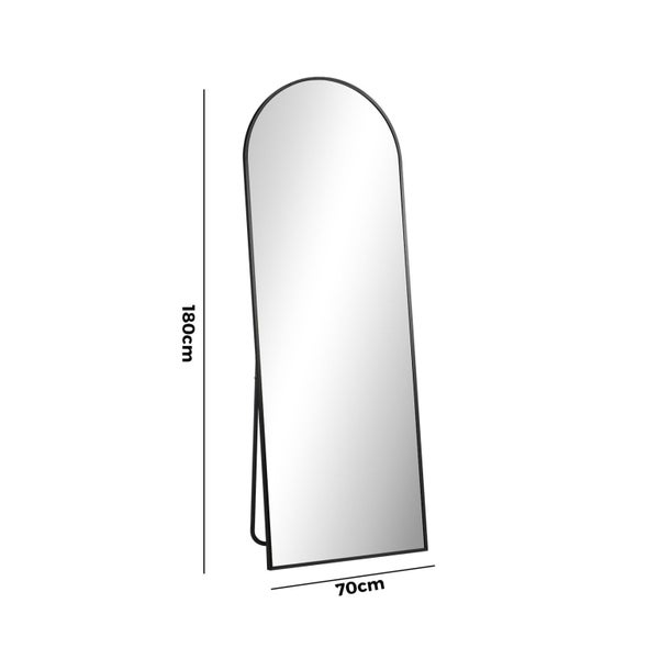 Full Length Mirror Arched Dressing Floor Mirrors Free Standing Black63731465093122112