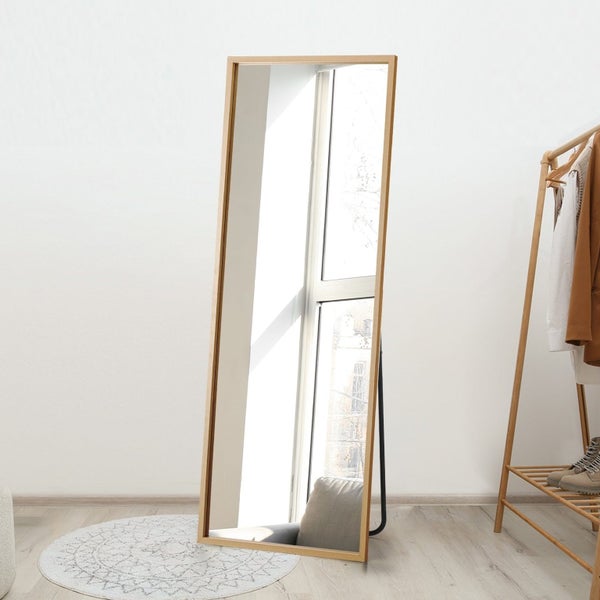 Wood Full Length Mirror Rectangle Floor Mirrors Free Standing 166X60Cm64462122965507114
