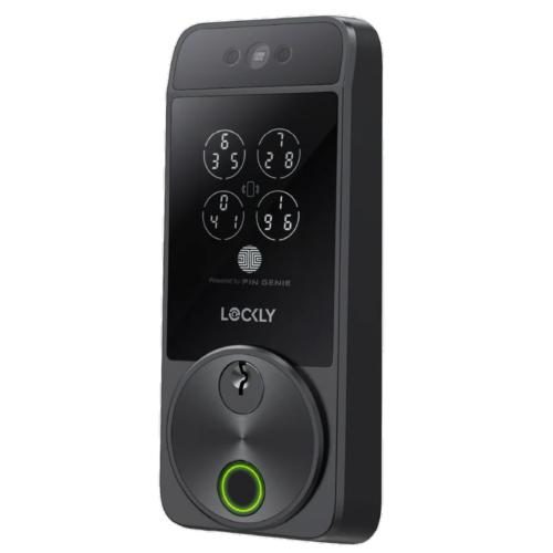 Lockly Visage Zeno Series Facial Recognition Deadbolt Lock - Matt Black Built-In Carousel 1