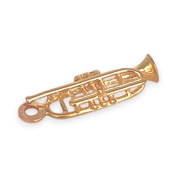 GOLD DEAL | 8kt Gold Golden Trumpet Pendant / Charm Carousel 4
