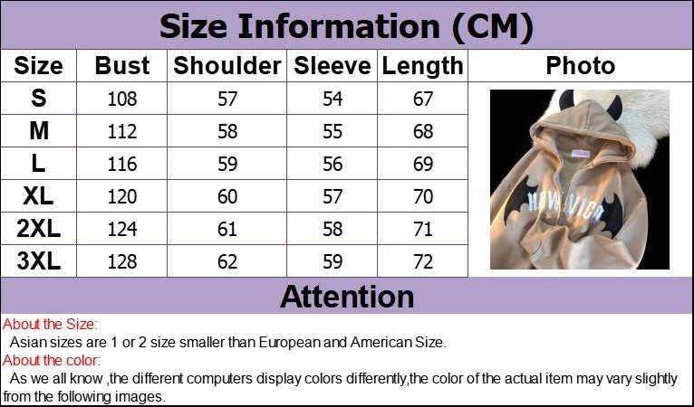 American Retro Little Devil Horn Hoodies Y2k Women Letter Embroidery Carousel 1