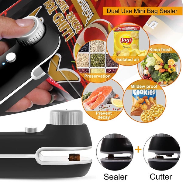 Rechargable 2 In 1 Bag Mini Heat Sealer, Storage Bag Plastic Package Carousel 2