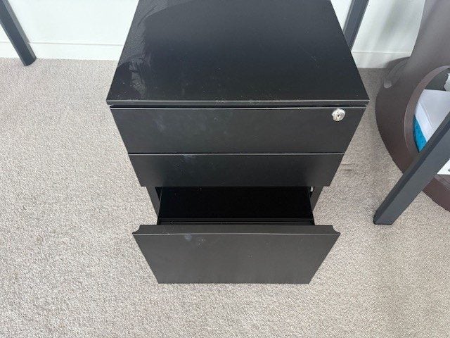 Office Desks and black steel cabinets Carousel 2