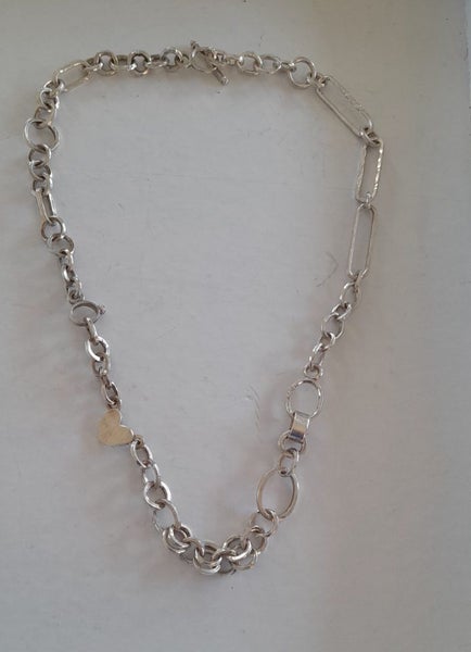Handcrafted heavy silver chain by Dunedin jeweller John Z Robinson Carousel 1
