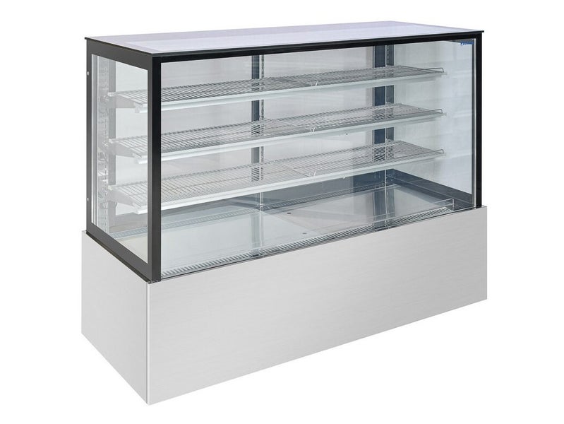 1.8m Chilled Food Glass Display Chiller - 4 Tier Refrigerator Fridge Carousel 1