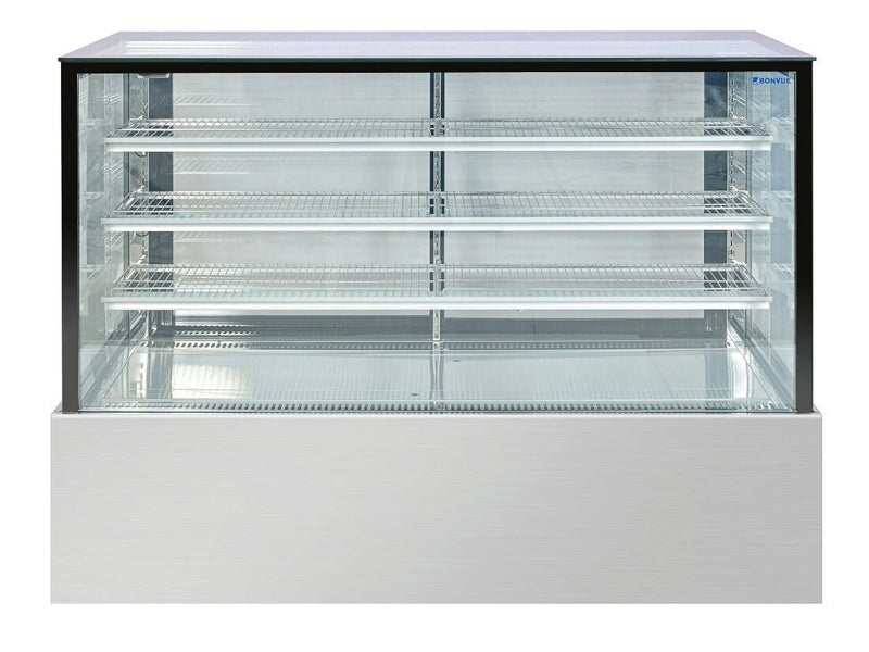 1.8m Chilled Food Glass Display Chiller - 4 Tier Refrigerator Fridge Carousel 2