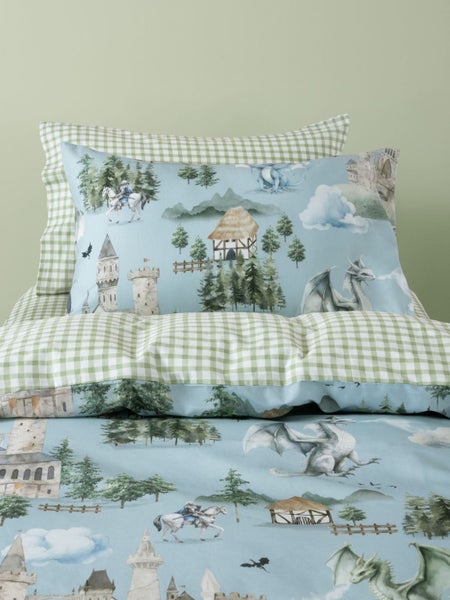 Single - Dragon Dreams Duvet Cover Set by Squiggles Carousel 2