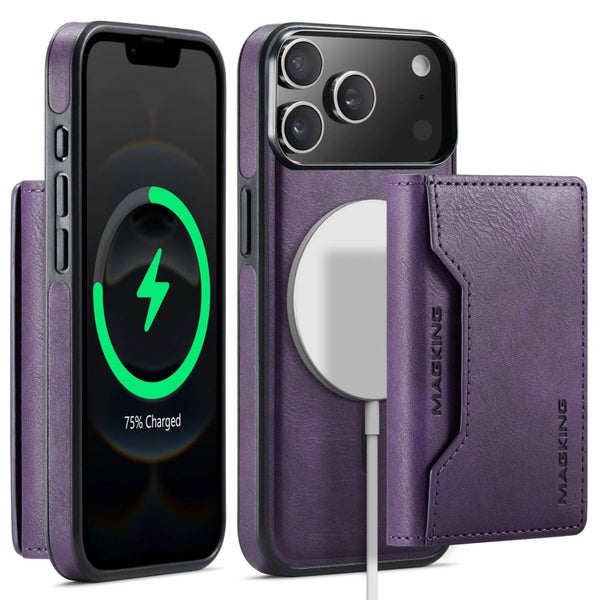 iPhone 17 Pro Max DG.Ming MagSafe Wallet Case [Purple] Carousel 1