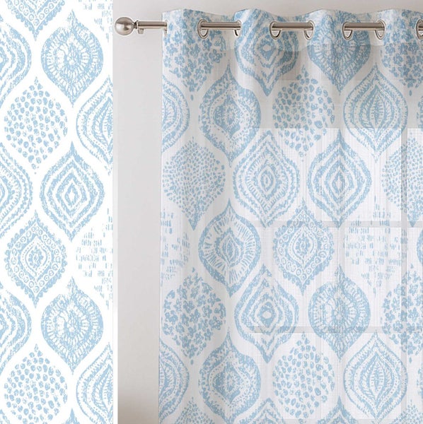 Vargottam Printed Sheer Curtains for Kitchen or Bedroom - Set of 2 Panels Carousel 1