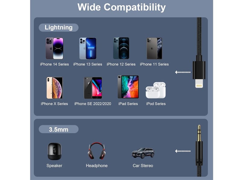 iPhone Lightning to AUX Cable (OVER STOCKED) Carousel 5