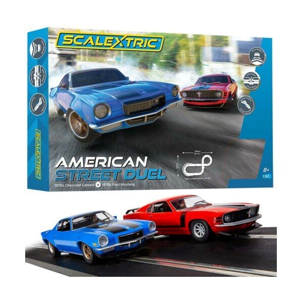 Scalextric C1429 Set: American Street Duel - Camaro v. Mustang Carousel 1