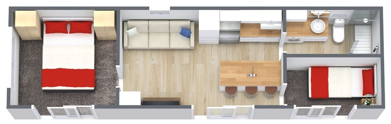 10.8 x 3 - 2 Bedroom Trailerised Tiny Home Carousel 19