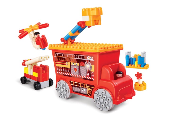 Poly M Fire Truck & Blocks64582082438274110