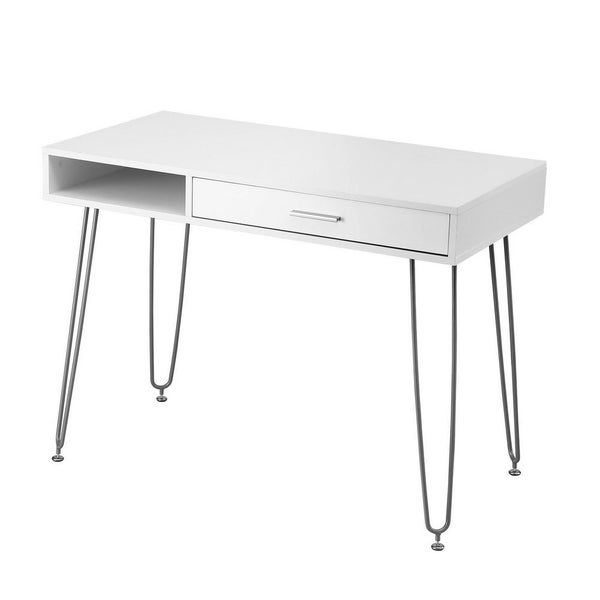 Computer Desk Drawer Cabinet Home Office Desks Workstation 100cm White Carousel 1