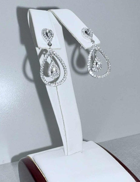 14ct White Gold Diamond Drop Earrings – Timeless & Elegant Carousel 2