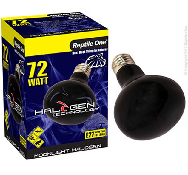 Reptile One Halogen Heat Lamp Moonlight 72W (eqv.100w) E27 Screw Fitting Carousel 1